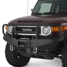 Warrior 3530 Full Width Black Front Winch HD Bumper with Grille Guard