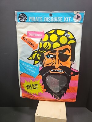 Vintage Ben Cooper Pirate Disguise Kit NOS Sealed Package