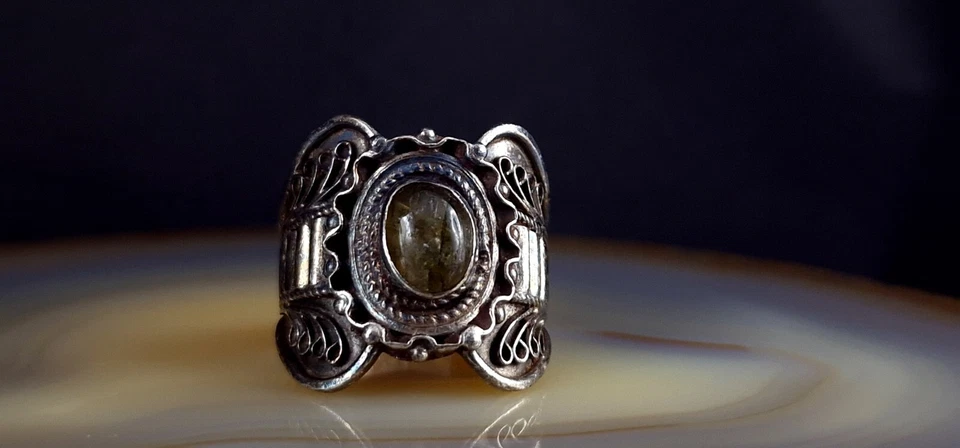 Ring Silber 925 Labradorit 19,8 mm - fabelhaft & extravagant - Bild 2 von 4