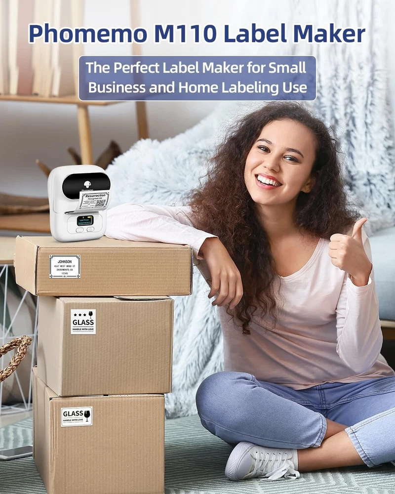 Bluetooth Portable Label Maker with OCR for Clothing & Food Labels