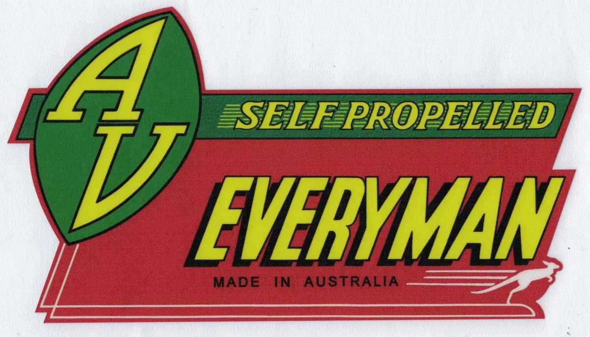 Austral Villiers EVERYMAN Vintage Mower Repro Catcher Decal eBay