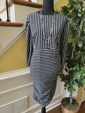 Madison Curvy Black Stretch Women Faux Wrap Dress. Size 3X. 