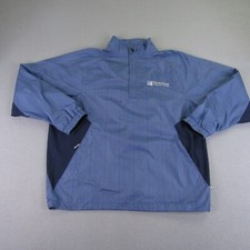 Zero Restriction Jacket Mens Large Blue Tour Series Half Zip Windbreaker Golfer