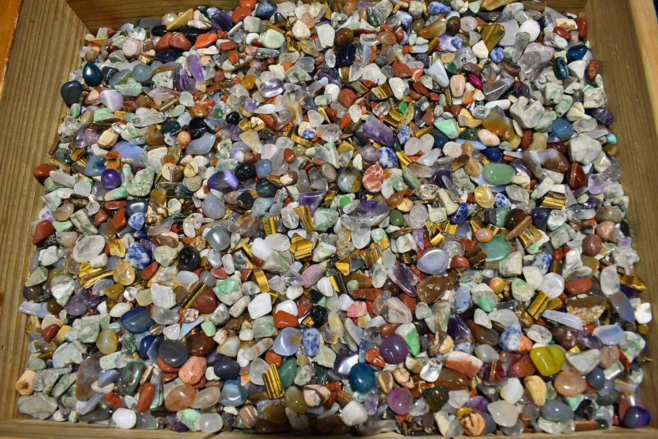 500 Gramm geschliffene Edelsteine / Halbedelsteine  2-20 mm (GP: 35,90€ = 1 kg) - Bild 2 von 4