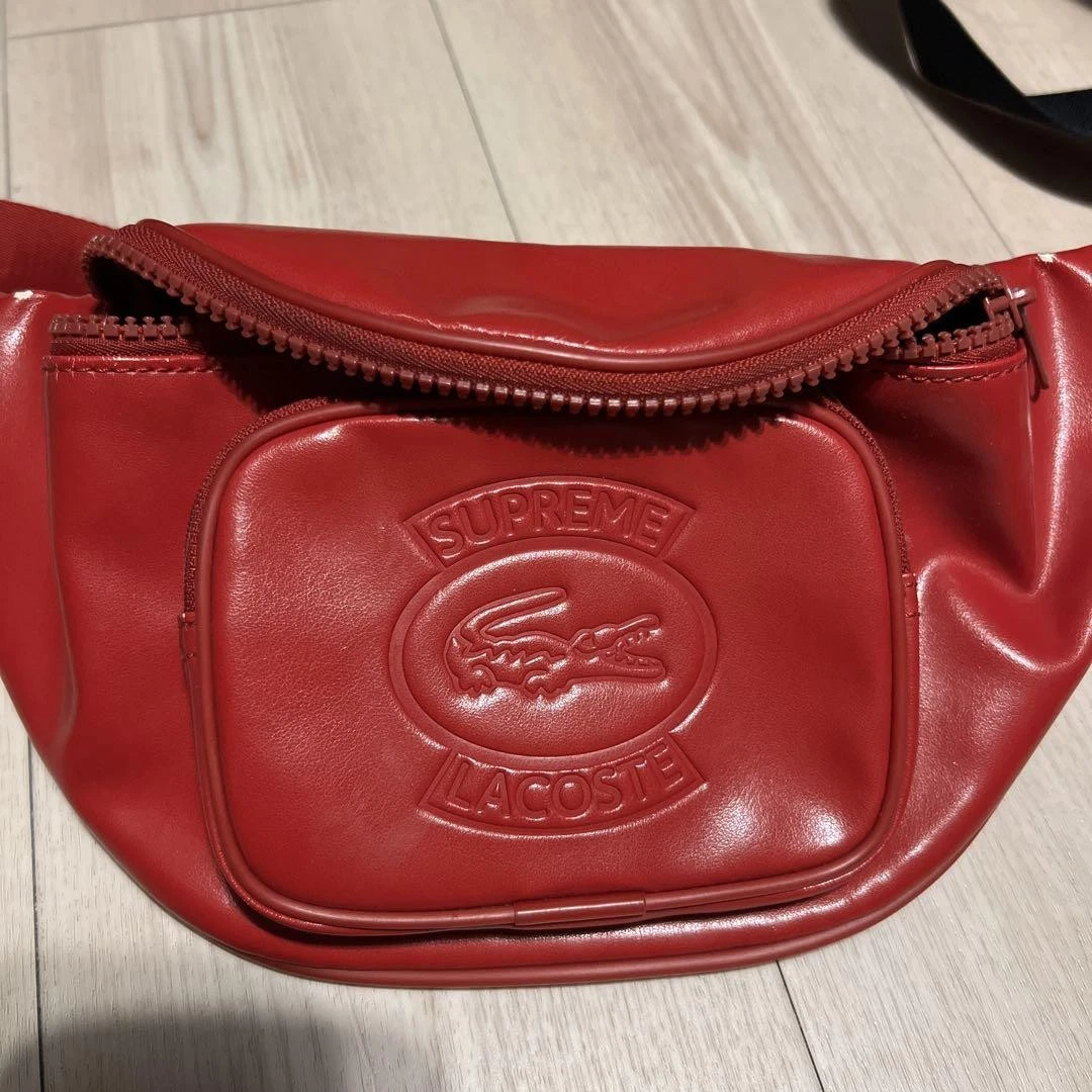 Sac bandoulière Supreme Lacoste rouge édition limitée homme modèle rare collaboration VHTF P