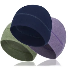 Men Women Beanie Hat Motorcycle Helmet Liner Cap Winter Warm Thicked Fleece Hat