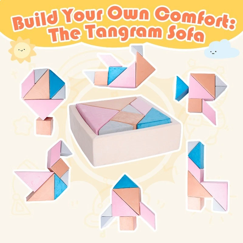 Развивающие игрушки танграм пазлы диван модульный детский игровой диван пазл игрушка для решения - Изображение 3 из 4