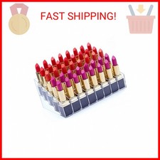 Lipstick Organizer: Acrylic 40 Slot Display Rack - 8x5 Layout