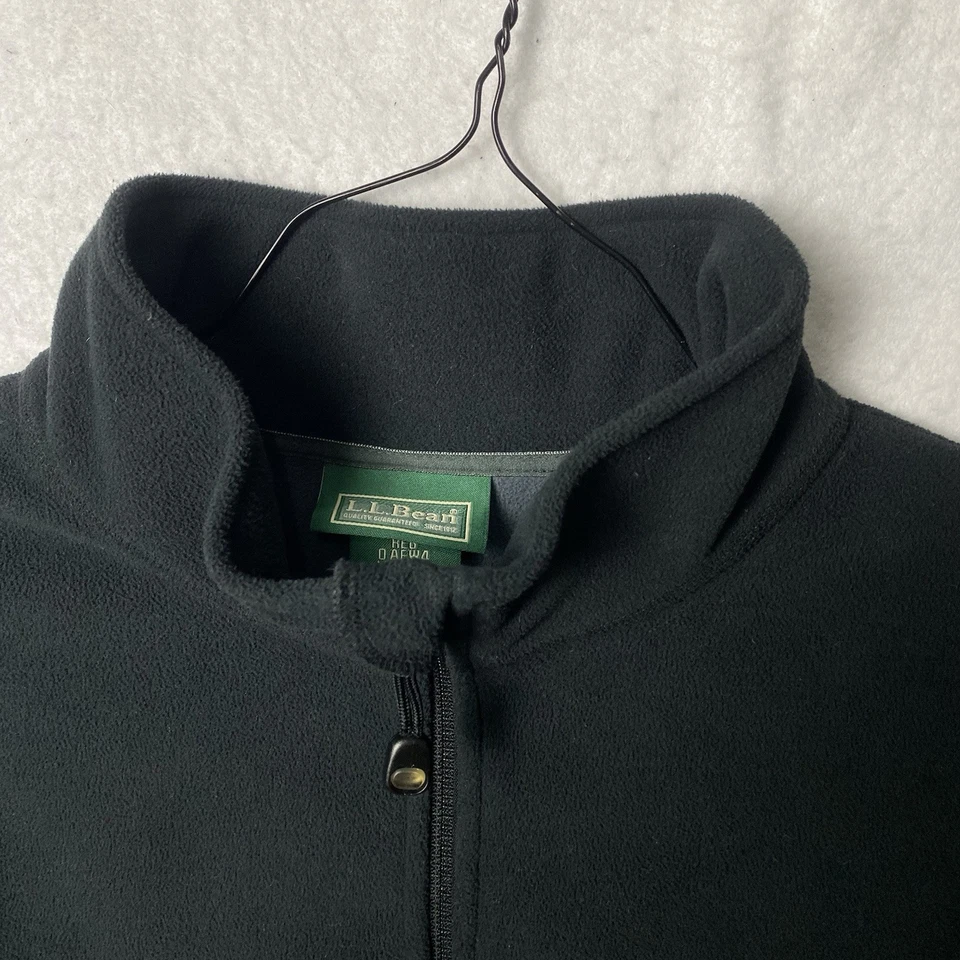 VTG LL Bean Subaru Polartec Fleece Jacket Full Zip Men's Black Size Medium - Image 4 of 4
