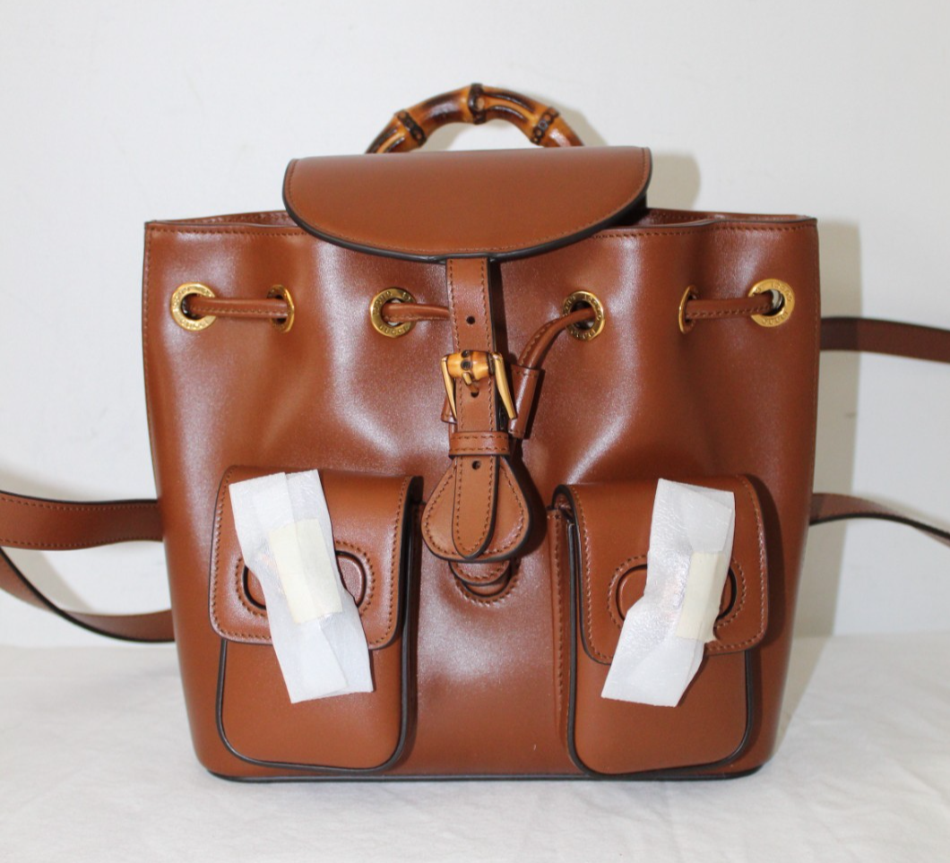 NWT Gucci GG Bamboo Vintage 1947 Front Pocket Backpack Sling  display picture 1