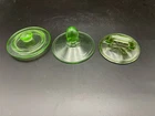 Green Depression Uranium Glass Lids