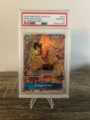 PSA 10 GEM MINT Portgas D. Ace OP08-052 One Piece Op08-Two Legends