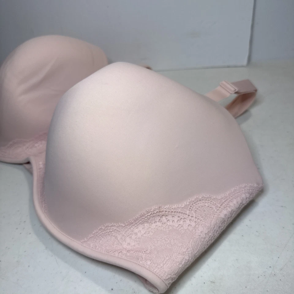 Sujetador con aros sin tirantes multidireccional con refuerzo de encaje rosa cacique talla 46DDD Foto 2 de 4