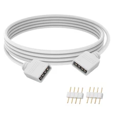 1m 3.3ft RGB LED Strip Extension Cable12V 4 Pin Solderless Strip Jumper Cable...