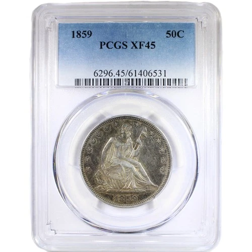 1859 50C PCGS XF45 - Liberty Seated Half Dollar