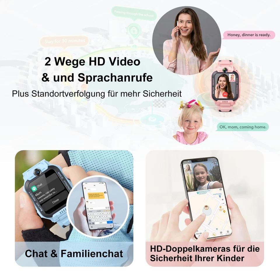 imoo Z7 Smartwatch Kinder, 4G Kinder Smartwatch Mit GPS Tracker und Telefon - Bild 4 von 4