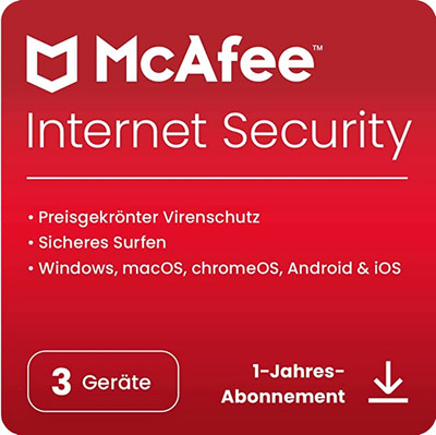 McAfee Internet Security 2026 3  Geräte 1 Jahr | Neu | Download KEIN ABO