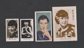 Vintage ANNA MAY WONG Four (4) "Cards" 1920/30s