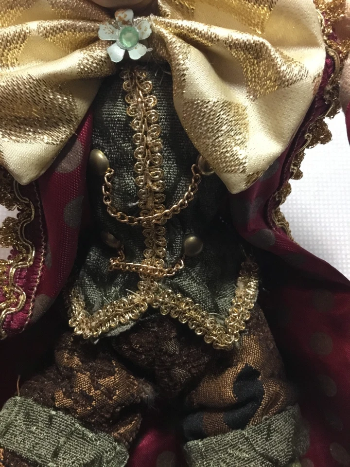 Jester Clown Doll Poseable Doll - Christmas Vintage Item - About 16" Tall - Image 3 of 4