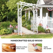 Outdoor 7FT Wood Garden Arbor Arches Wedding Party Arch for Climbing Plant