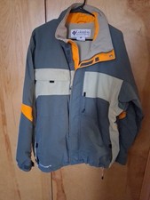 Men's Large Columbia Convert Grey And Orange Insulated Jacket No Hood