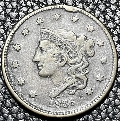 Photo of a 1836-P Large Cent from an eBay listing that sold on Jul 17, 2026