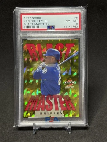 1997 Score Pinnacle KEN GRIFFEY JR Blast Masters PSA 8