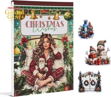 Christmas Wishes Scrapbook Stickers for Journaling Supplies, Pre-Cut Xmas Holida