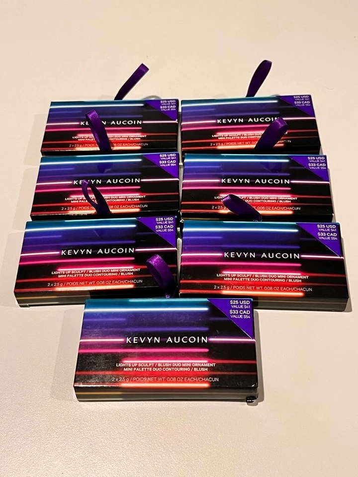 7 KEVYN AUCOIN СВЕТИТСЯ СКУЛЬПТУРА МИНИ ПАЛИТРА ДУЭТ КОНТУР 0,08 УНЦИЙ EA 0,56 УНЦИЙ TTL - Изображение 2 из 2