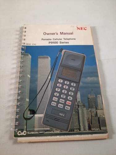 Vtg Nec Owners Manual P9100 Portable Cellular Telephone Cellphone - 第 1/5 張圖片