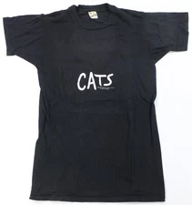 Rare Vintage SCREEN STARS Cats 1981 Broadway Musical Graphic T Shirt 80s Black M