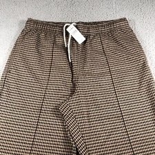 Todd Snyder Pants Adult L Tall Desert Beige Houndstooth Elastic Waist Drawstring