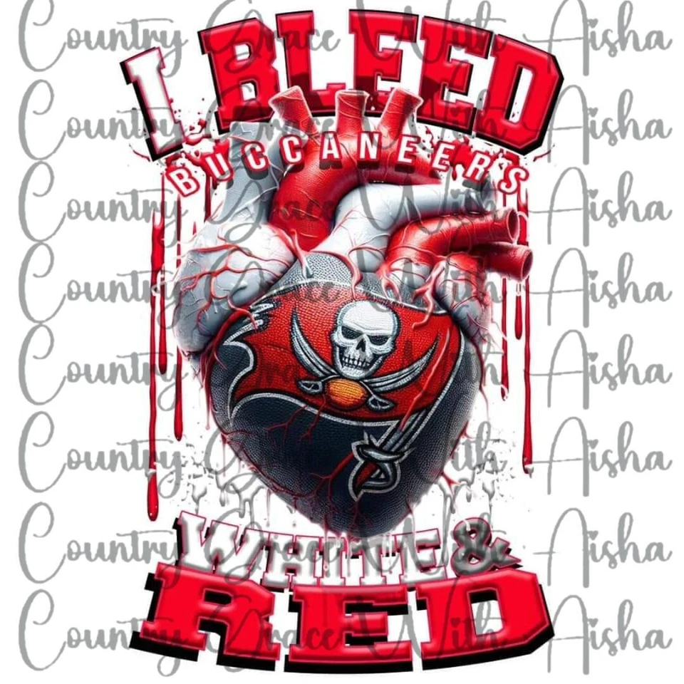 HANDMADE Sublimation Transfer Buccaneers Football Ready To Press Heat Transfer