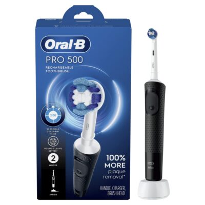 Oral B Pro 500 Rechargeable Electric Toothbrush with Precision Clean Head
