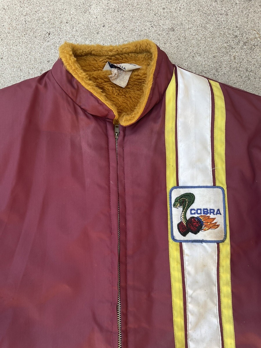 80s FORD マスタング ビンテージ ジャケット Vintage 80s Ford Mustang Shelby Cobra Racing Jacket Fleece