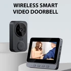 2.4G Wireless Smart Visual Intercom Video Doorbell Camera Monitor for Home T1N8