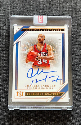 2020 National Treasures NBA Peerless Signatures PECBR Charles Barkley Auto PHI