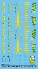 Jasmine Model 144001 Model Decal for 1/144 US Navy F/A-18A Hornet Blue Angels