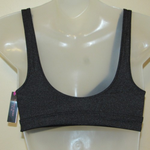 NWT Victoria's Secret Swim Lagos Cutout Scoop Shiny Black Bikini Top sz S - Picture 4 of 5