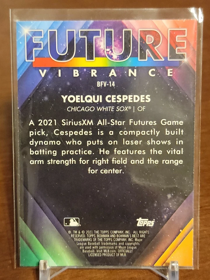 2021 Bowman's Best Yoelqui Cespedes Future Vibrance SP - BFV-14 - Image 2 of 2