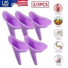 5pcs Portable Female Woman Ladies She Urinal Urine Wee Funnel Camping Travel Loo