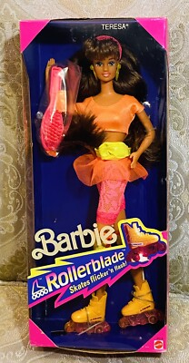 Vintage Rollerblade Teresa Barbie Skates Flicker 'n Flash #2216 1991 NIB