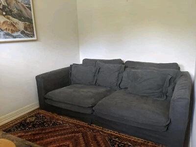 3 Seater Fabric Couch Charcoal Sofas North Melbourne Gumtree
