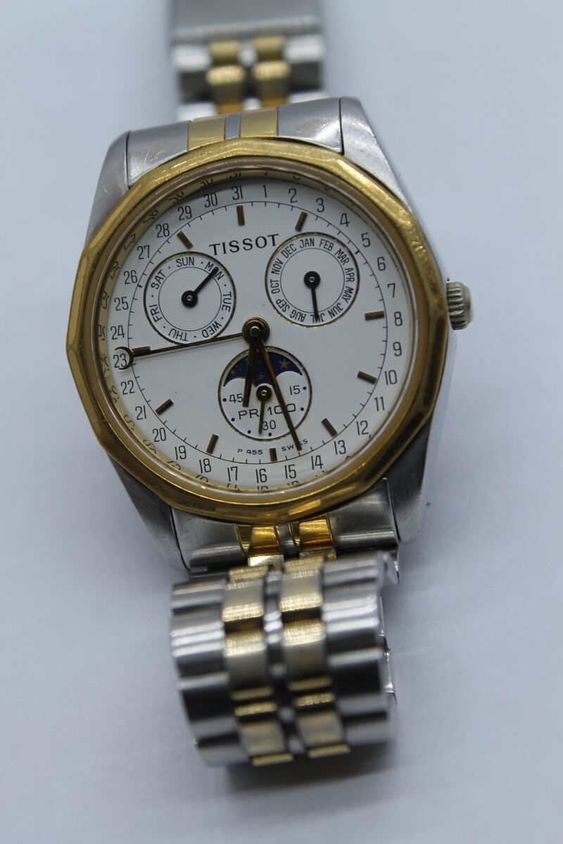 TISSOT P355/455 MOONPHASE TRIPLE CALENDAR DATE QUARTZ