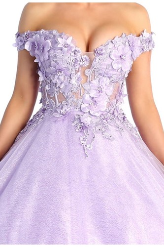 Womens Dresses For Quinceanera Pageant Long Off The Shoulder Ball Gown Plus Size - Picture 2 of 12