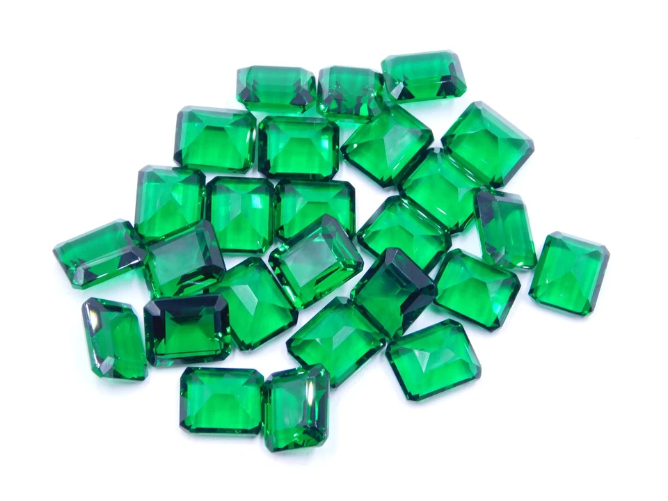 10x12 MM Lab Created Emerald Oval Cut Loose Gemstone For Jewelry Making P-730 - Image 3 of 4