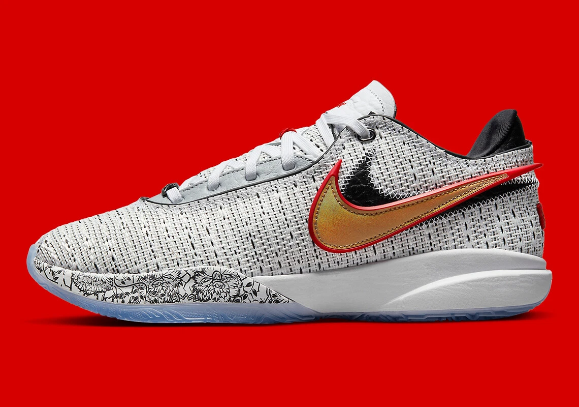 White and shop gold lebrons
