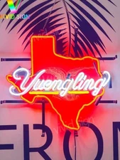 Yuengling Beer Eagle Texas State 20"x15" Neon Sign Lamp Light HD Vivid Printing