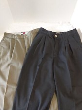 Lot X2 Boy Tommy Hilfiger Green Khaki Pants  Route 66 Black Khaki Pants Size 14