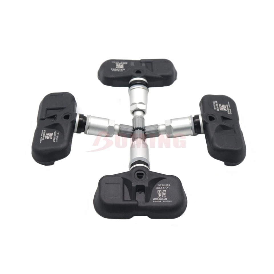 Sensor monitor de presión de neumáticos TPMS nuevo 4x para Honda CR-V 2007 2008 2009 2010 2011 Foto 2 de 4